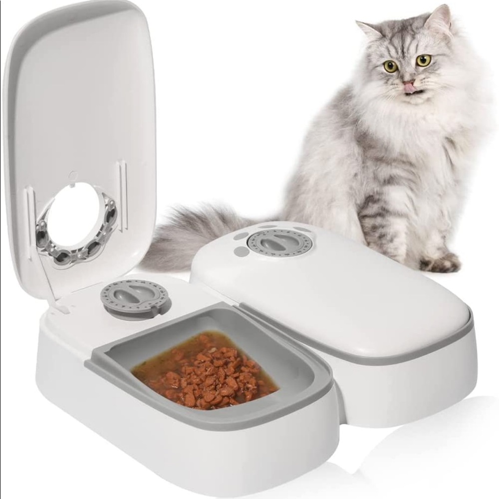 Automatic pet feeder, two meal times pet feeder, 48 hour timer